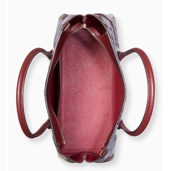 Kate Spade Eva Medium Satchel brown purple - Picture 3 of 4